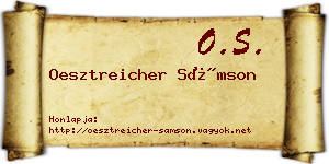 Oesztreicher Sámson névjegykártya